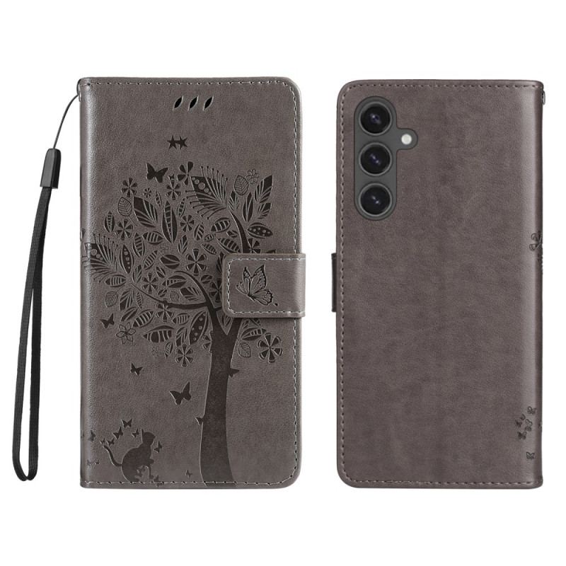 Obudowa Samsung Galaxy S24 Fe Etui Na Telefon Drzewo I Kot