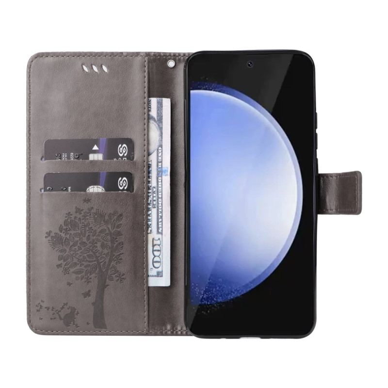 Obudowa Samsung Galaxy S24 Fe Etui Na Telefon Drzewo I Kot