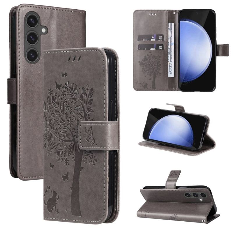 Obudowa Samsung Galaxy S24 Fe Etui Na Telefon Drzewo I Kot