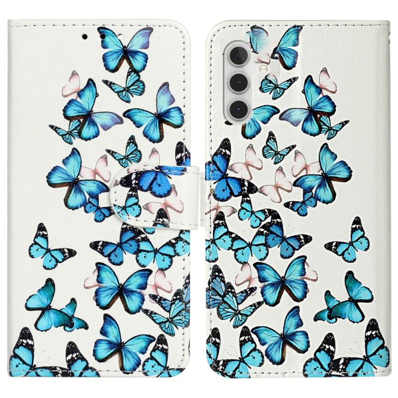 Obudowa Samsung Galaxy S24 Fe Etui Na Telefon Niebieskie Motyle W Locie