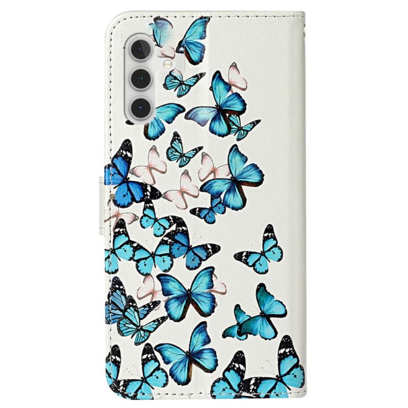 Obudowa Samsung Galaxy S24 Fe Etui Na Telefon Niebieskie Motyle W Locie