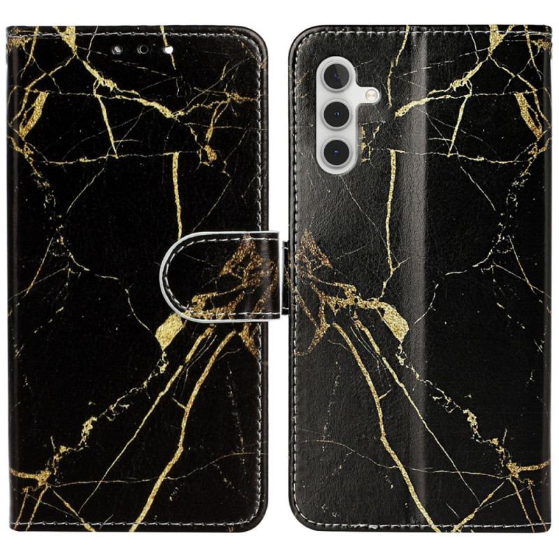 Obudowa Samsung Galaxy S24 Fe Etui Na Telefon Złoty I CZarny Marmur