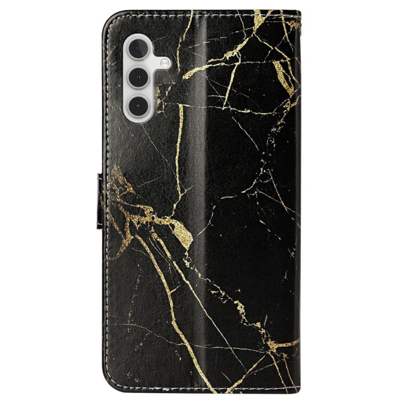 Obudowa Samsung Galaxy S24 Fe Etui Na Telefon Złoty I CZarny Marmur