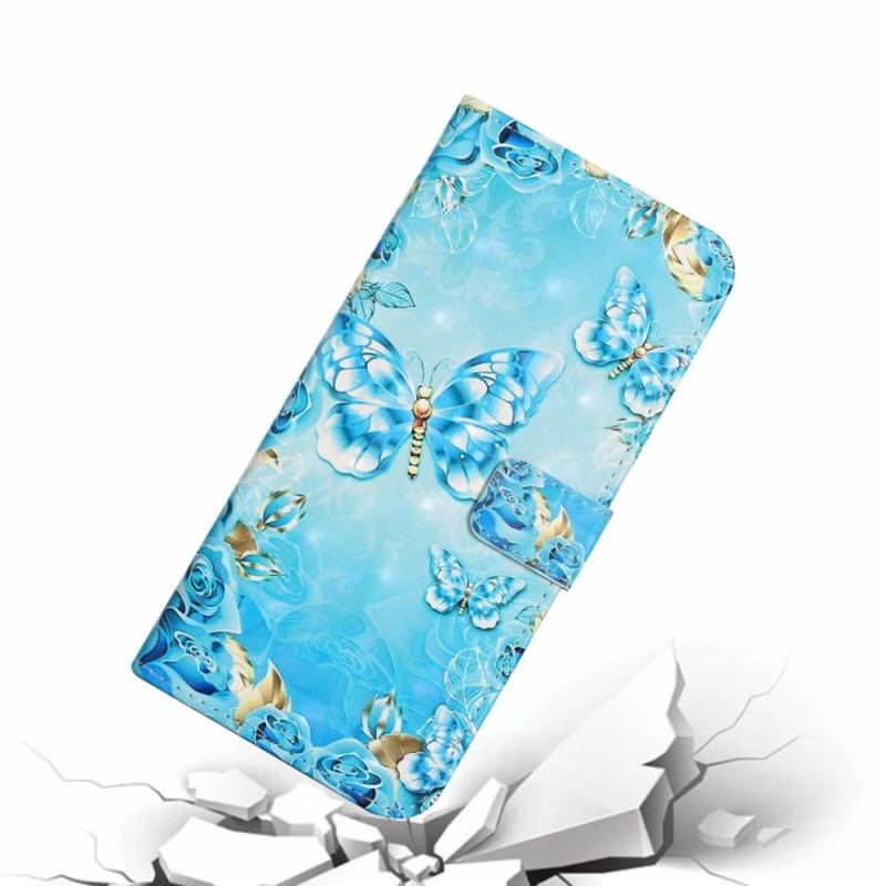 Skórzany Futerał Samsung Galaxy S24 Fe Etui Na Telefon Cenne Motyle