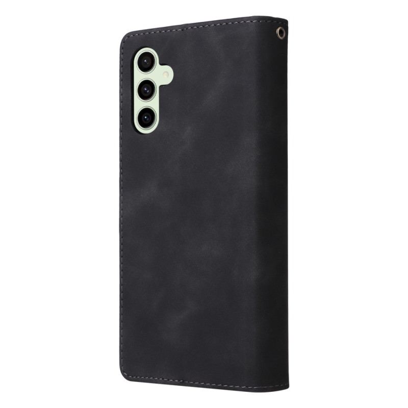 Skórzany Futerał Samsung Galaxy S24 Fe Etui Na Telefon Designerski Portfel Skórzany