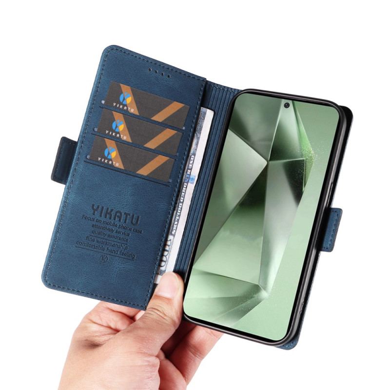 Skórzany Futerał Samsung Galaxy S24 Fe Etui Na Telefon Efekt Zamszu Yikatu