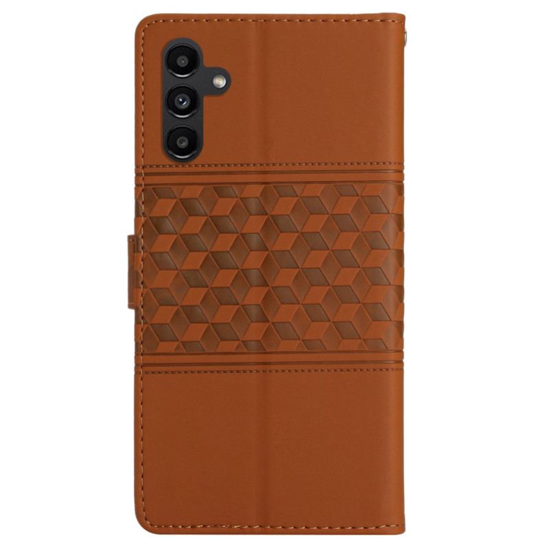 Skórzany Futerał Samsung Galaxy S24 Fe Etui Na Telefon Fryz Motyli