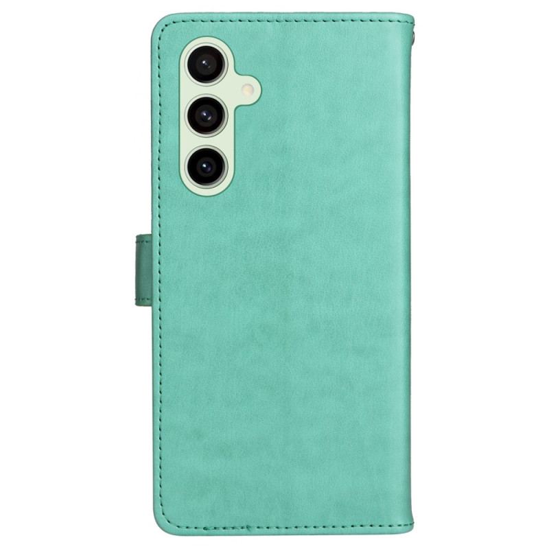 Skórzany Futerał Samsung Galaxy S24 Fe Etui Na Telefon Kot I Pszczoła