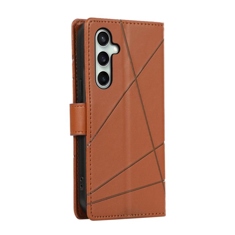 Skórzany Futerał Samsung Galaxy S24 Fe Etui Na Telefon Linie