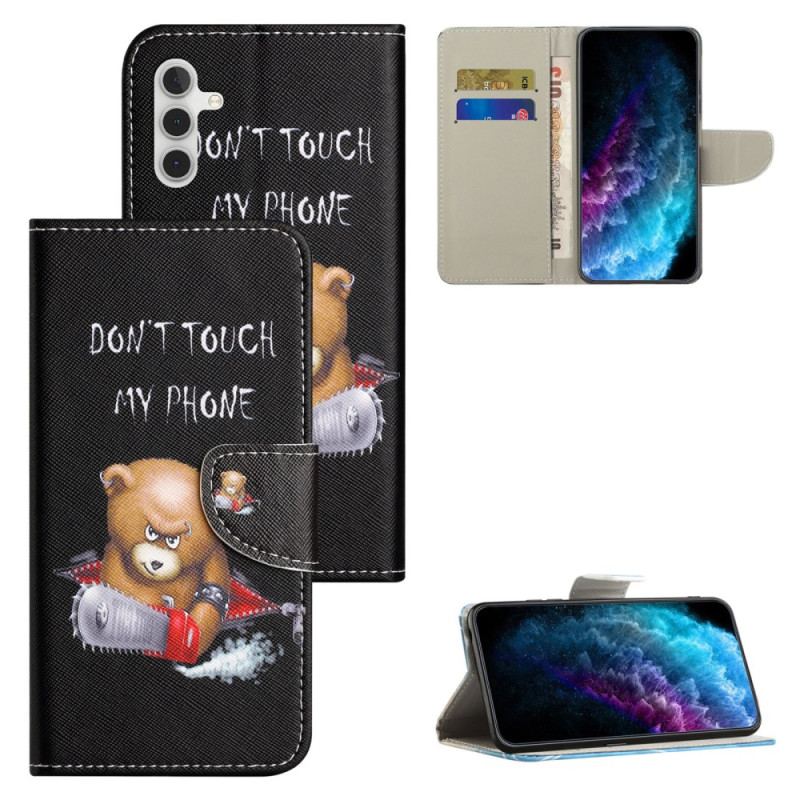 Skórzany Futerał Samsung Galaxy S24 Fe Etui Na Telefon Wściekły Niedźwiedź