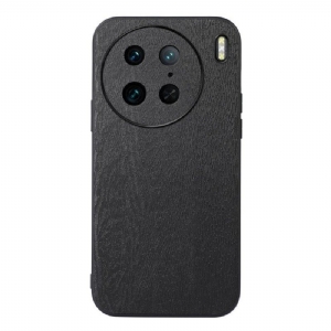 Futerały do Vivo X90 Pro Efekt Drewna Ze Sztucznej Skóry