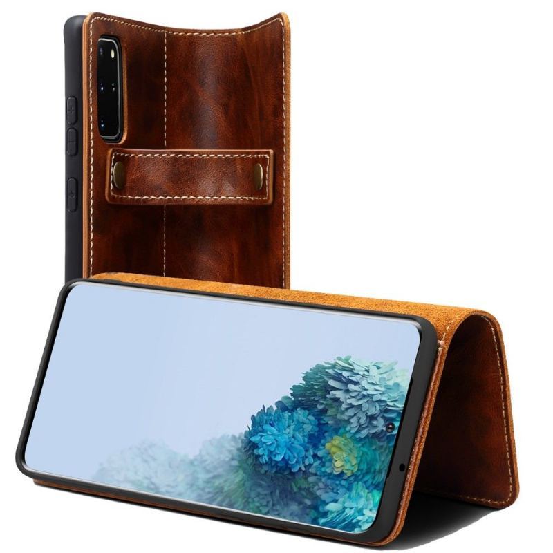 Etui Folio do Samsung Galaxy S20 Plus Grip Armor Z Prawdziwej Skóry