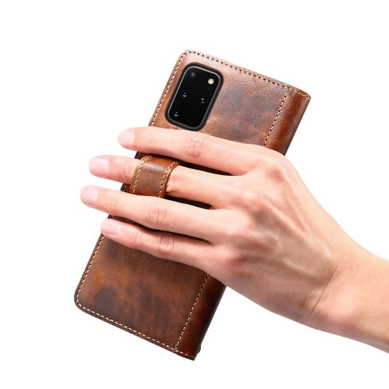 Etui Folio do Samsung Galaxy S20 Plus Grip Armor Z Prawdziwej Skóry
