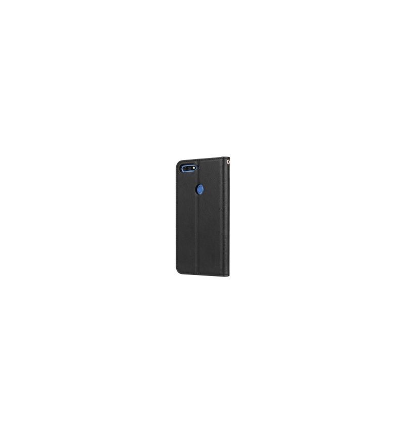 Etui Folio do Honor 7C Obrzeża Portfel Skórzany Pokrowiec Na Stojak