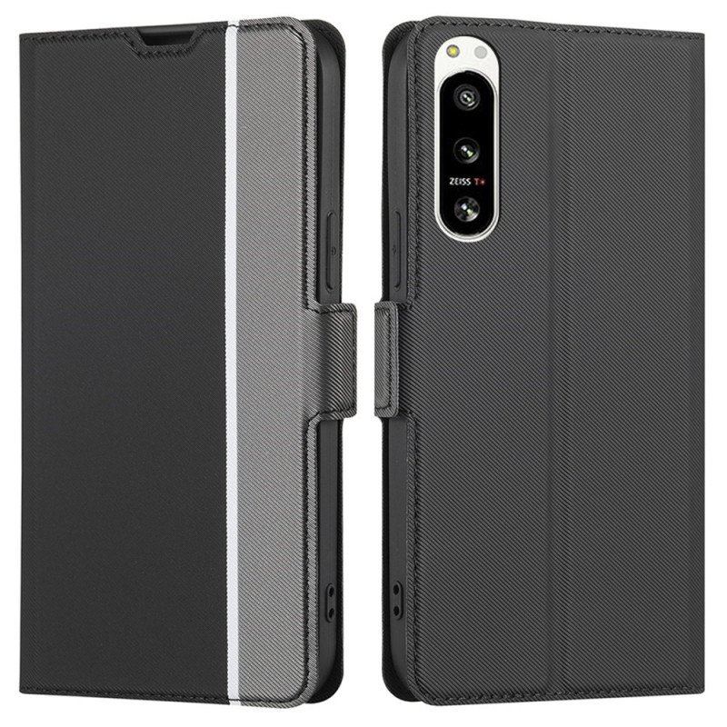 Etui Na Telefon do Sony Xperia 5 IV Etui Folio Ultra Cienki Dwukolorowy