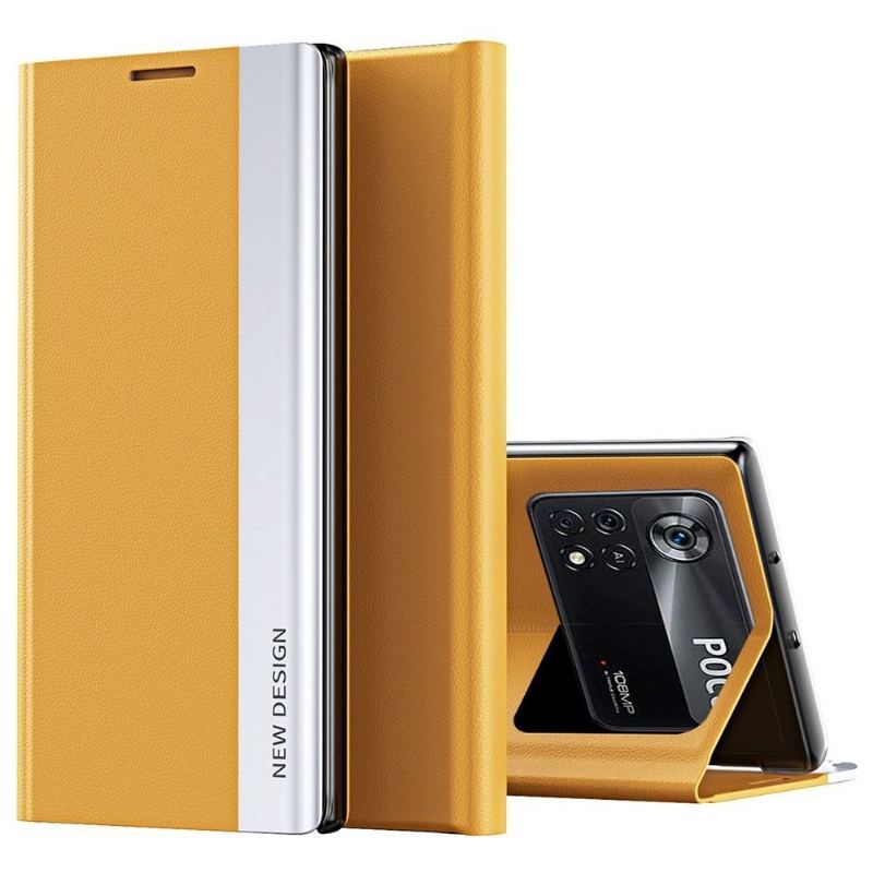 Etui do Poco M4 Pro 4G Classic Biznesowy Magnes Z Efektem Skóry