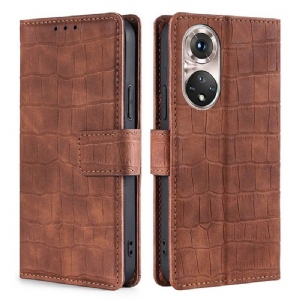 Etui Folio do Honor 50 Pro Krokodyl Pro Skin Touch