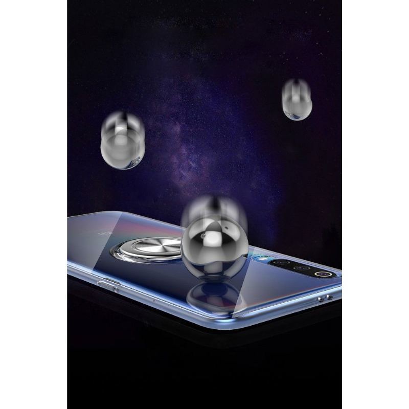 Etui do Xiaomi Mi 9 Z Pierścieniem Magnetycznym - Przezroczysty Czarny
