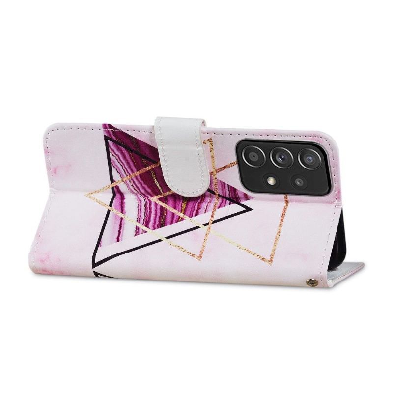 Etui Folio do Samsung Galaxy A33 5G Classic Trójkąty Projektowe