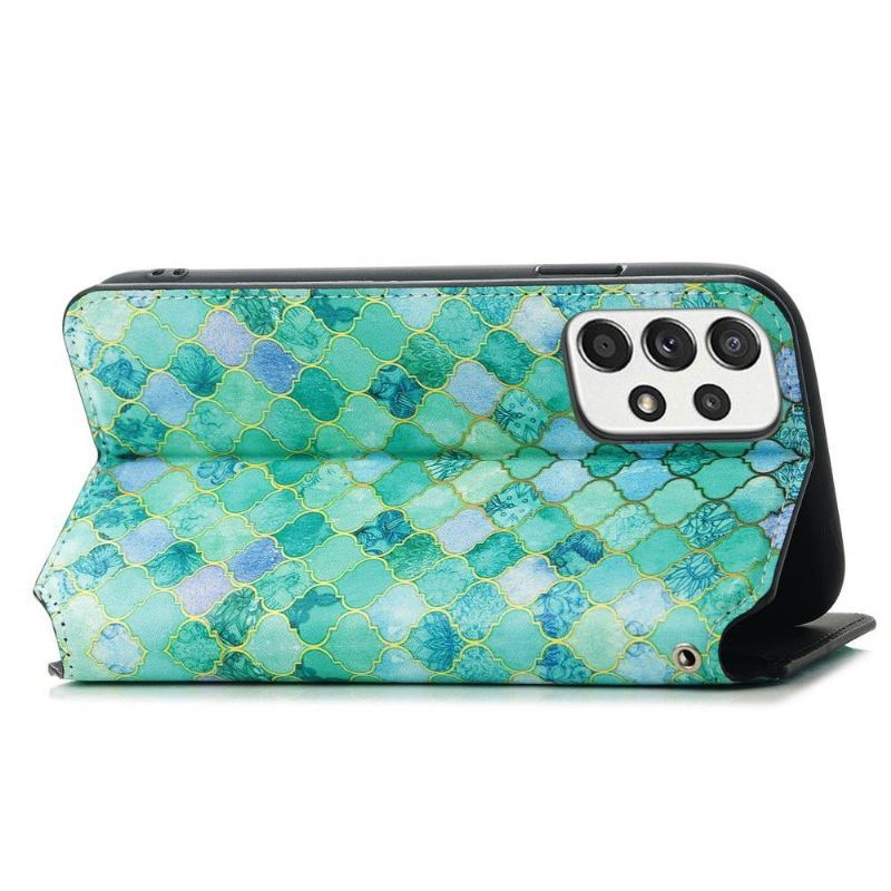 Etui Folio do Samsung Galaxy A33 5G Skórzany Futerał Arabesque Flip Flap