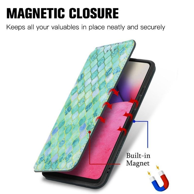 Etui Folio do Samsung Galaxy A33 5G Skórzany Futerał Arabesque Flip Flap