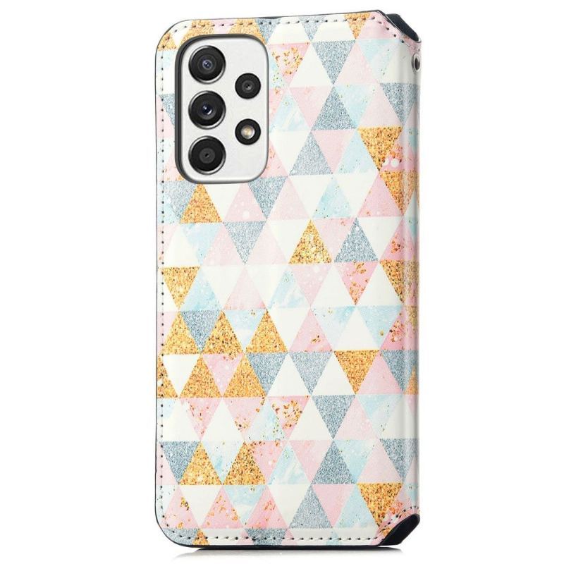 Skórzany Futerał do Samsung Galaxy A33 5G Etui Folio Nordic Styl Klapka