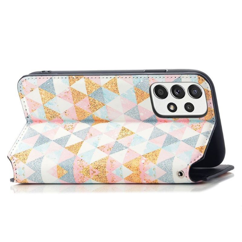 Skórzany Futerał do Samsung Galaxy A33 5G Etui Folio Nordic Styl Klapka