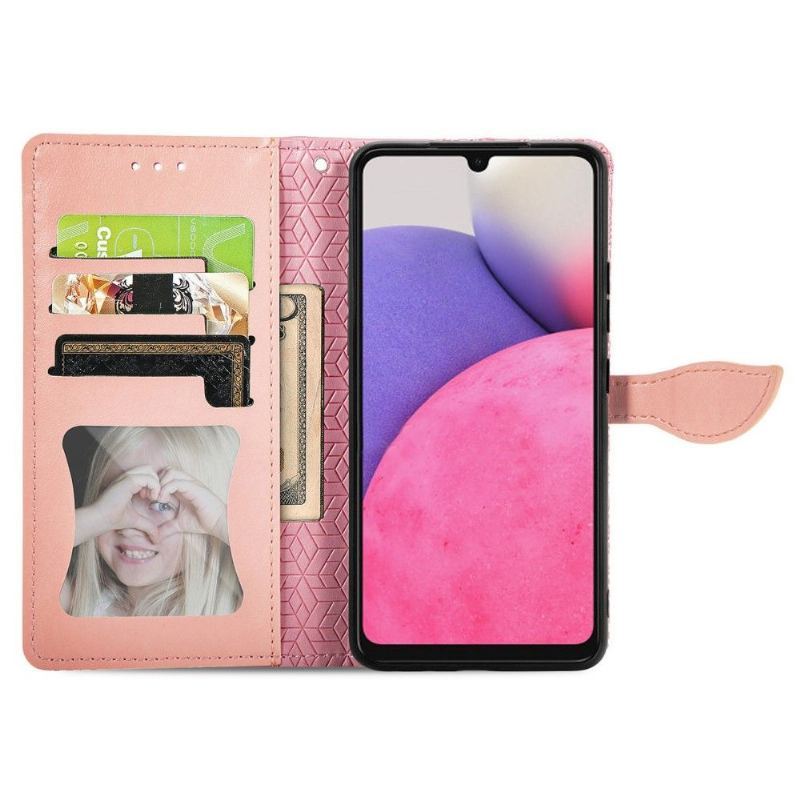 Skórzany Futerał do Samsung Galaxy A33 5G Mandala Liść