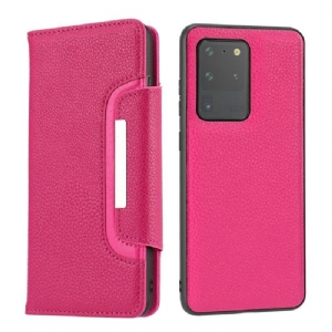 Futerały Etui Folio do Samsung Galaxy S20 Ultra Obrzeża 2w1 Odpinany Różowy Fioletowy