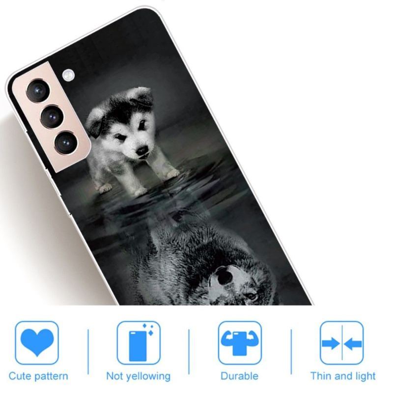 Etui do Samsung Galaxy S22 5G Anti-fall Pies I Wilk