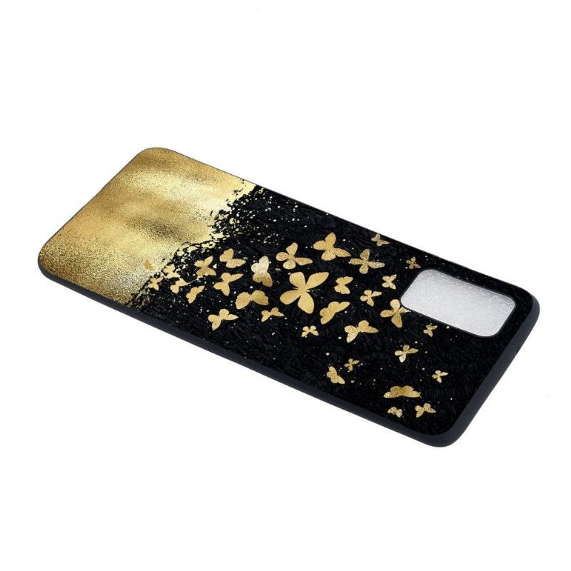 Etui do Samsung Galaxy A71 Złote Motyle