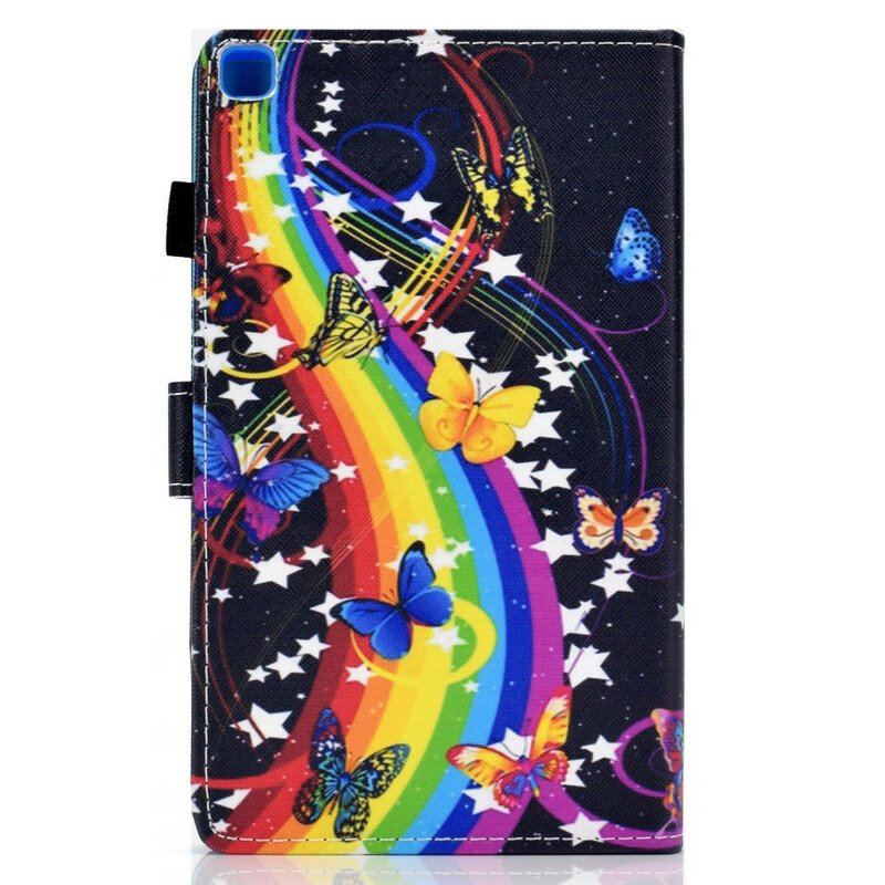 Etui Na Telefon Pokrowce do Samsung Galaxy Tab A7 Lite Tęczowe Motyle