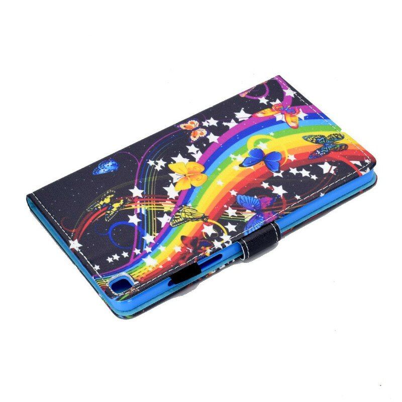 Etui Na Telefon Pokrowce do Samsung Galaxy Tab A7 Lite Tęczowe Motyle