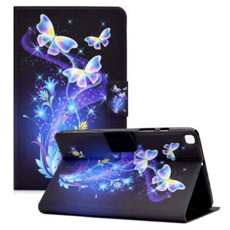 Skórzany Futerał do Samsung Galaxy Tab A7 Lite Motyle W Locie