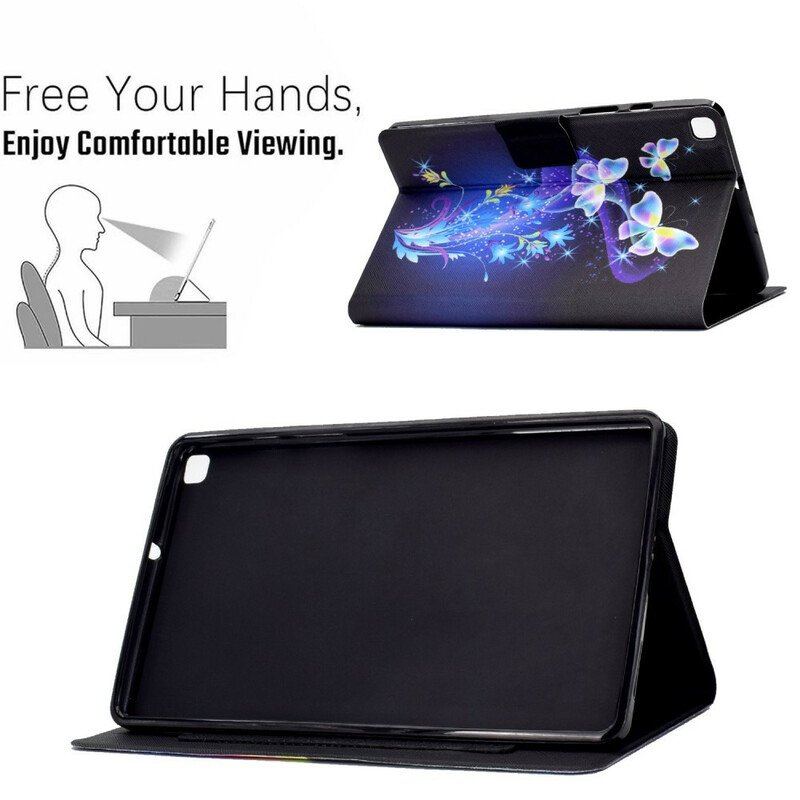Skórzany Futerał do Samsung Galaxy Tab A7 Lite Motyle W Locie