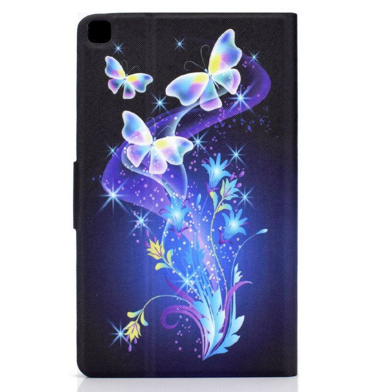 Skórzany Futerał do Samsung Galaxy Tab A7 Lite Motyle W Locie