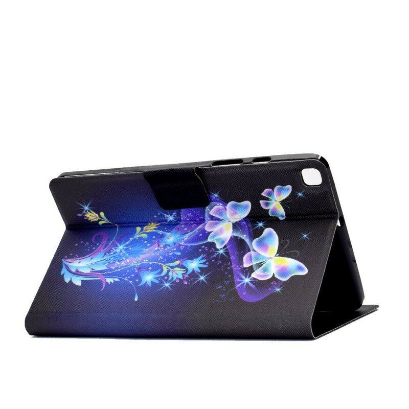 Skórzany Futerał do Samsung Galaxy Tab A7 Lite Motyle W Locie