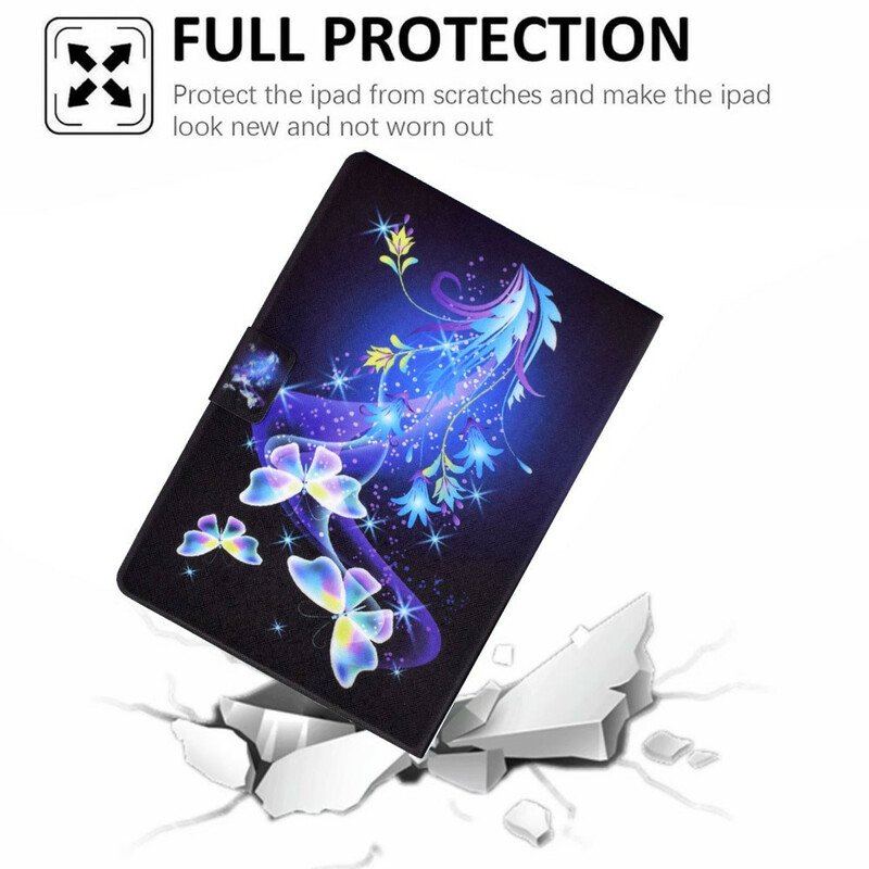 Skórzany Futerał do Samsung Galaxy Tab A7 Lite Motyle W Locie