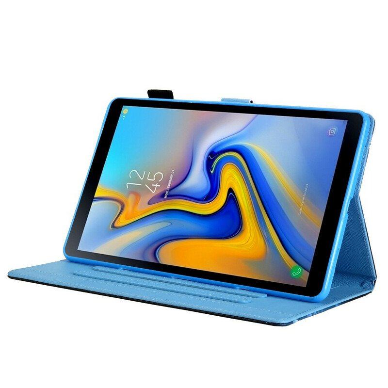 Skórzany Futerał do Samsung Galaxy Tab A7 Lite Wielokolorowe Drzewo