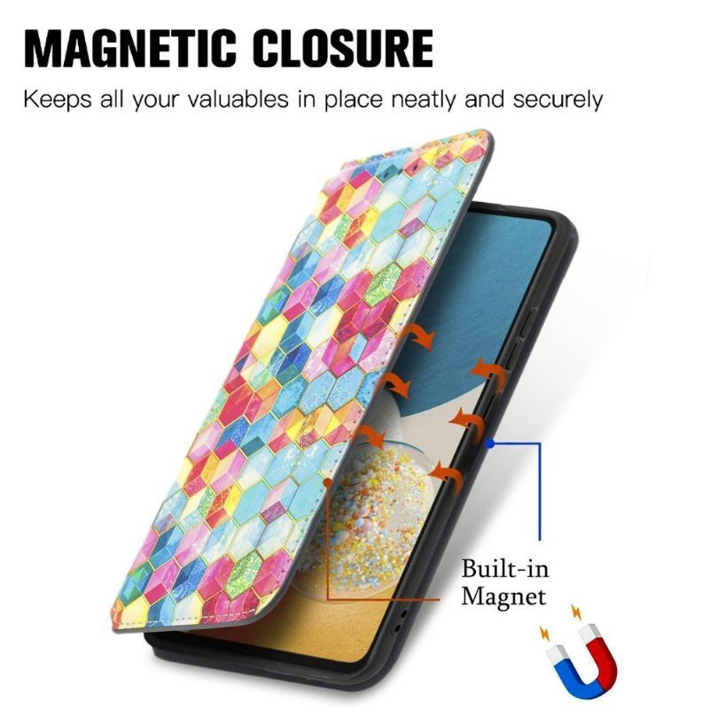 Etui Folio do Samsung Galaxy A53 5G Kolorowe Kostki