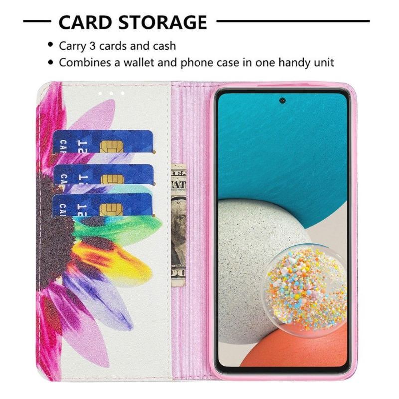 Etui Folio do Samsung Galaxy A53 5G Kolorowe Płatki