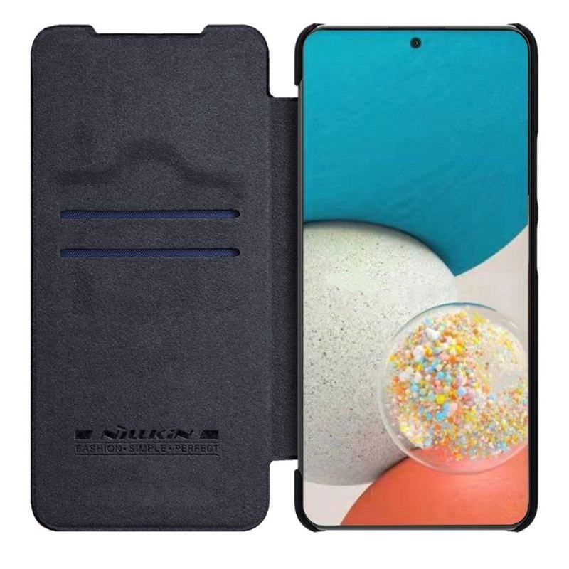 Etui Folio do Samsung Galaxy A53 5G Qin Series Efekt Cui Z Osłoną Obiektywu