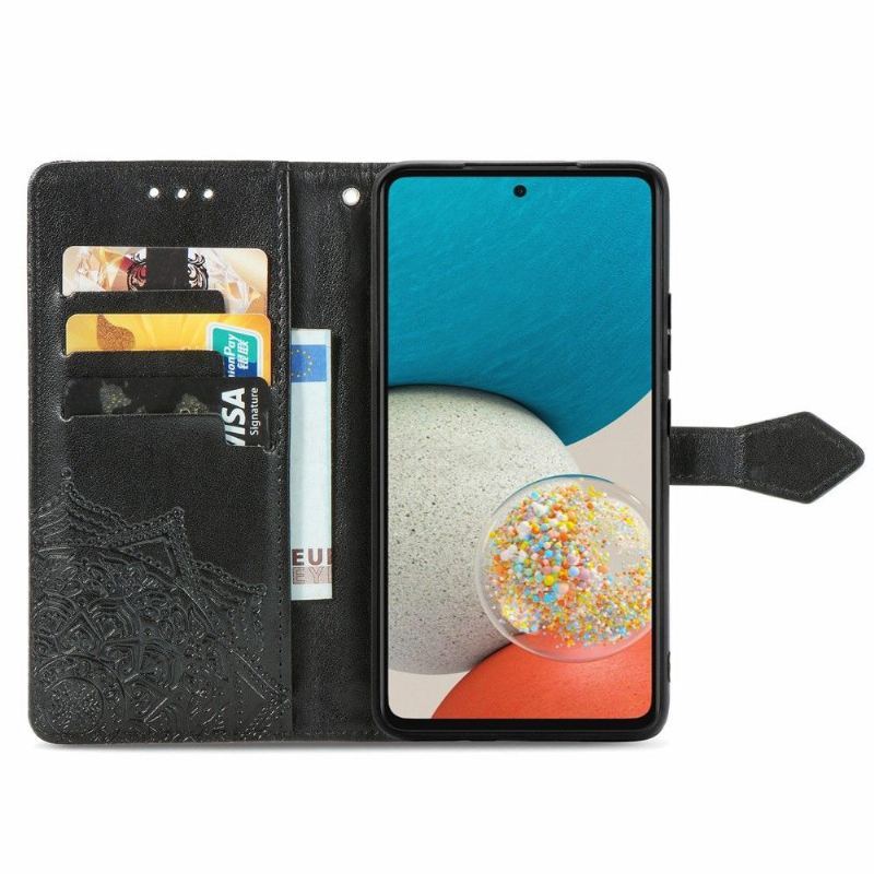 Etui Na Telefon Pokrowce do Samsung Galaxy A53 5G Biznes Mandala Relief Faux Leather