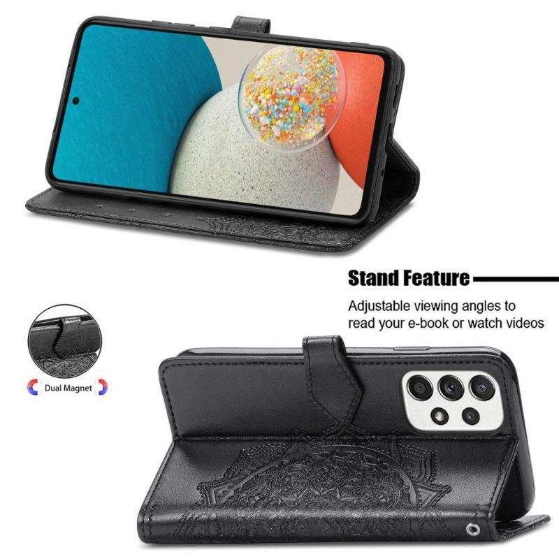 Etui Na Telefon Pokrowce do Samsung Galaxy A53 5G Biznes Mandala Relief Faux Leather