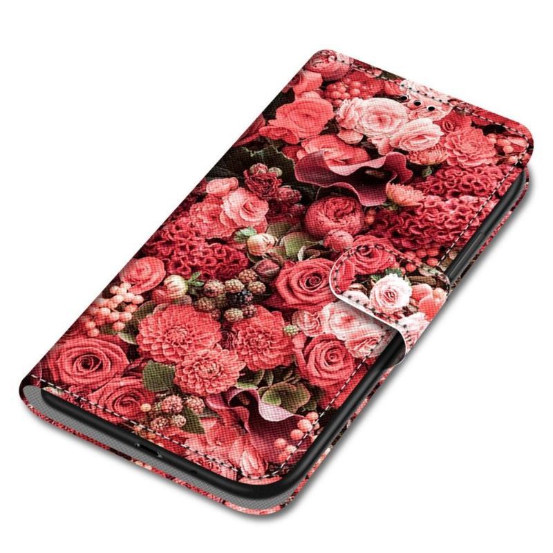 Skórzany Futerał do Samsung Galaxy A53 5G Ogród Różany