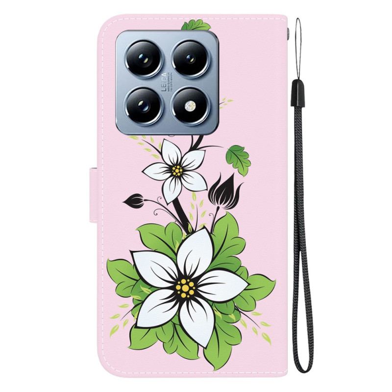 Etui Folio Do Xiaomi 14t Pro Lilia Na Ramiączkach