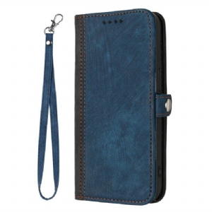 Etui Folio do Sony Xperia 1 IV Dwukolorowy Z Paskiem