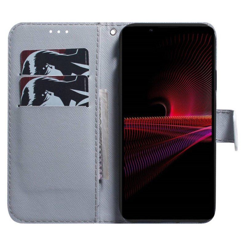 Etui Folio do Sony Xperia 1 IV Pies Akwarela