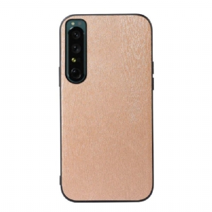 Futerały do Sony Xperia 1 IV Tekstura Drewna Ze Sztucznej Skóry