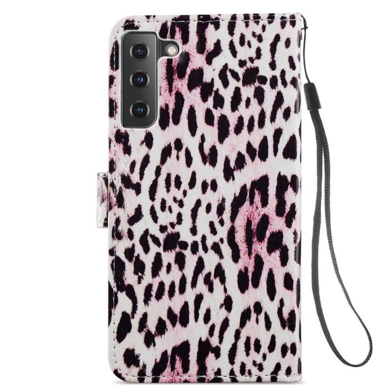 Etui Folio do Samsung Galaxy S21 FE Classic Wzór Lamparta
